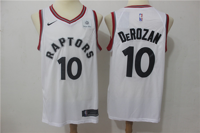 2019 Men Toronto Raptors #10 Derozan white Game Nike NBA Jerseys->toronto raptors->NBA Jersey